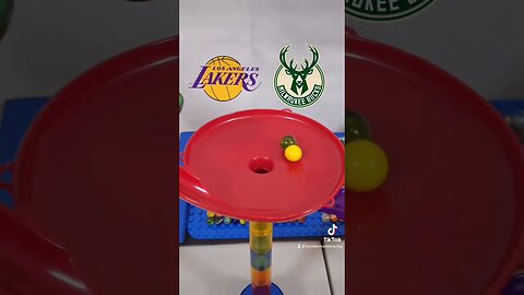 Bucks vs Lakers: NBA Playoffs Marble Race | According to Marbles