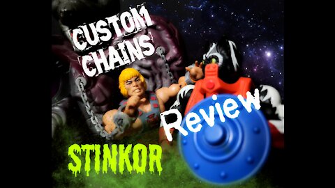 Custom Chain & Shackles for vintage MOTU Snake Mountain Toy Review, plus MOTU Origins Stinkor
