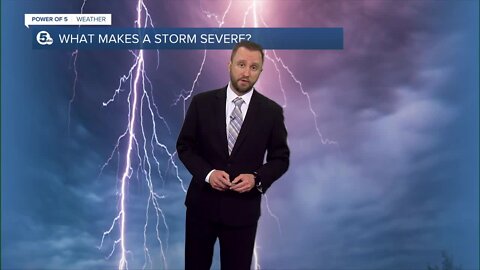 What makes a severe thunderstorm severe?