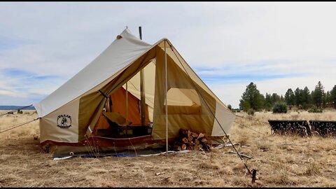 LIVE - My NEW Winter Camping Shelter - The Shackelton from Ellis Canvas Tents!