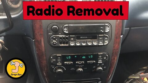 Chrysler town and country and Dodge caravan radio removal