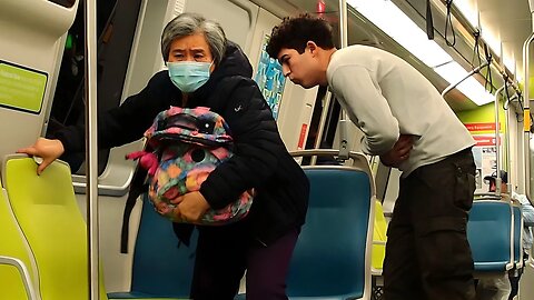 Fake Vomiting on the Subway!