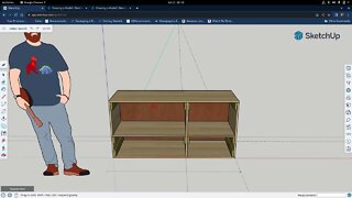 First custom thing (workbench/shelf) in sketchup