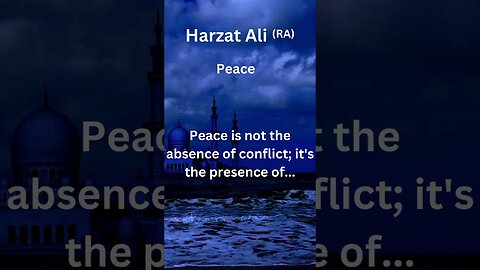 Hazrat Ali (RA) Saying About Peace #quran #religion #freequraneducation