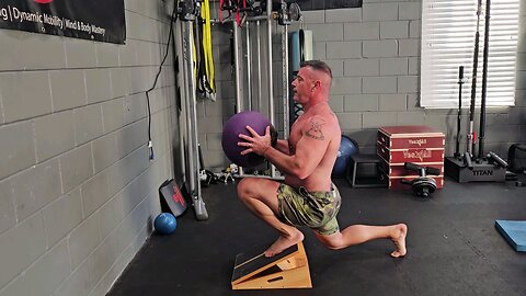 Mobility Monday: (Macebell Staggered Squat - Medicine Ball & Slant Board Waĺl Toss)