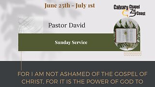 Pastor David: 2 John
