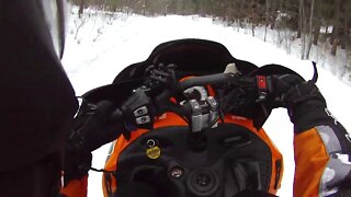 Snowmobile Trail Riding (Petoskey Michigan) Part 7