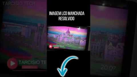 TV LCD TELA MANCHADA RESOLVIDO #shorts