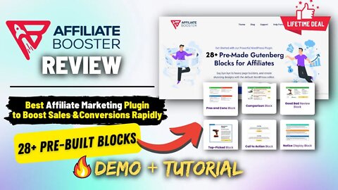 Affiliate Booster Review, Demo + Tutorial | Best Affiliate Marketing WordPress Plugin