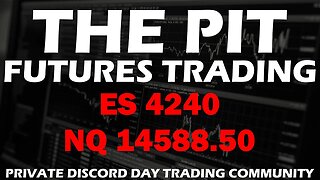 NQ 14588 50 ES 4240 - Premarket Trade Plan - The Pit Futures Trading