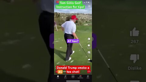 Donald Trump smokes a drive! #donaldtrump #golf #tomgillisgolf