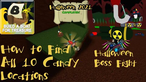 AndersonPlays Roblox Build A Boat For Treasure - How To Get All Candy - Halloween 2021 Update