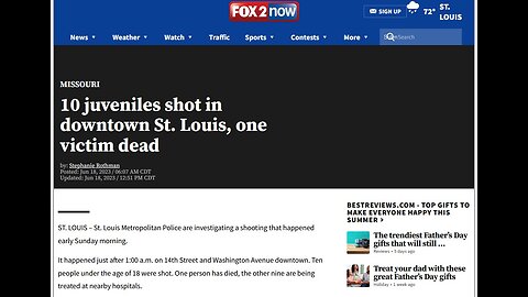 10 juveniles injured in downtown St Louis mass shooting, 1 killed