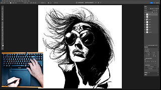Drawing Wonder Woman - Time Lapse