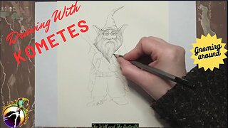 Whimsical Gnome Drawing Timelapse in the Forest | Pencil Art #gnomedrawing #pencildrawing