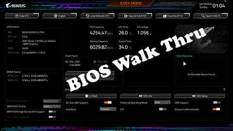 Gigabyte B650I Aorus Ultra BIOS Walk Thru