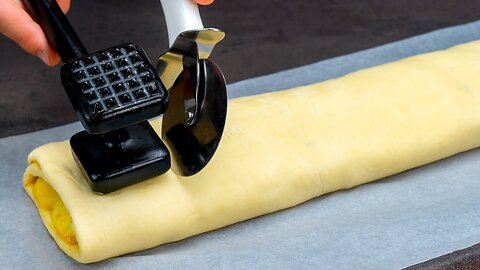 Dessert in 5 minutes! Just puff pastry and 2 apples