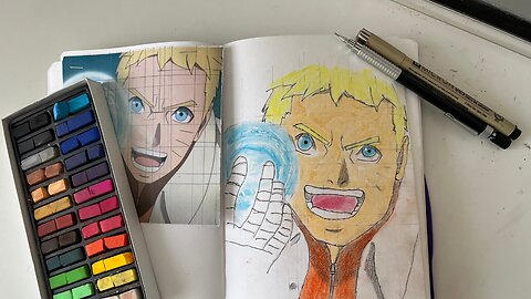 Speed Drawing - Naruto with Soft Pastels | Day 5 | Step By Step