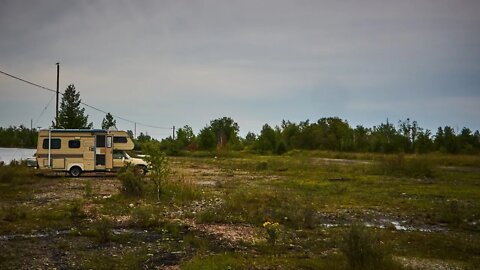 Camping on Crown land in Canada and using the RV Sani dump station for the first time in a long time