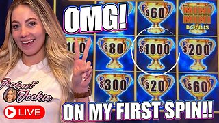 🔴OMG!!! I HIT A MASSIVE JACKPOT ON MY FIRST SPIN!