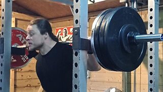 155 Kgs x 5 High-Bar Squat.