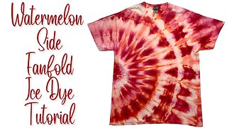 Tie-Dye Design: Watermelon Side Fanfold Incline Ice Dye