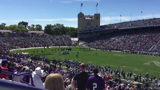 Northwestern University Wildcats football touchdown versus Western Michigan - Sept 3, 2016