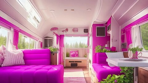 School Bus Conversion Design Ideas Pink