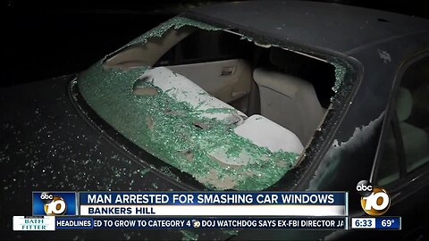 Man suspected of smashing car windows arrested