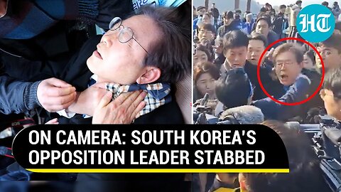 South Korean Opposition Leader Left Bloodied After Being Stabbed On Camera, President Says…