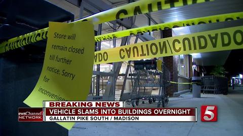Vehicle Smashes Into 2 Madison Businesses