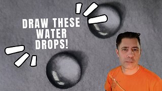 Simple 3D Water Drop Drawing Tutorial | Easy Pencil Drawing