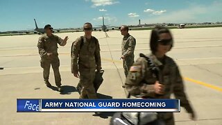 Families and friends welcome home Wisconsin Army National Guard soldiers