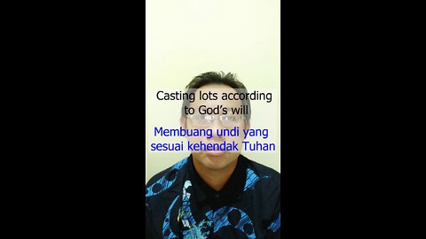 Casting lots according to God’s will