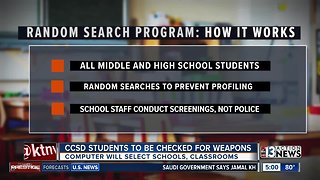 Clark County School District to conduct random searches to reduce guns on campuses