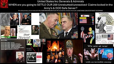 USA INC MILTIARY DEFENDANTS GEN DUNFORDS/MILLEY WHEN R YOU GOIN TO SOLVE OUR 216 UNREBUTTED CLAIMS