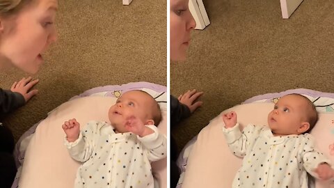 Mom Preciously Sings To Her 3-month-old Baby