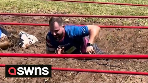 US man who lost both legs after falling onto New York subway tracks completes 5k obstacle course