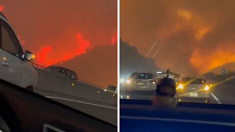 Footage shows blazing forest fires in Chile's Valparaíso region