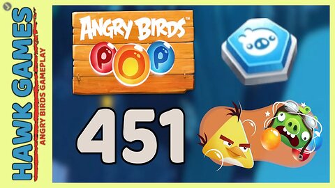 Angry Birds Stella POP Bubble Shooter Level 451 - Walkthrough, No Boosters