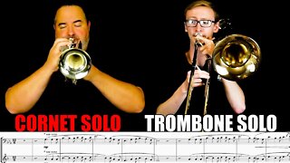 TROMBONE & CORNET CHRISTMAS SOLO "O Holy Night" by Adolphe Adam. Sheet Music Play Along!