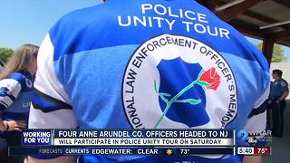 Four Anne Arundel Co. officers take off for Police Unity Tour