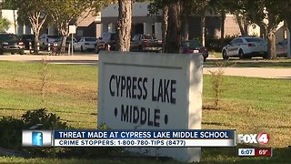 Threat made at Cypress Lake Middle School