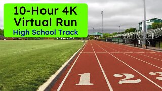 10 Hour 4K Virtual Run: High School Track Lap