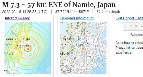 Black Star Update Report (7.3 Japan Quake): March 16, 2022