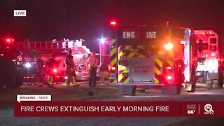 Fire crews investigating early morning brush fire in West Palm Beach