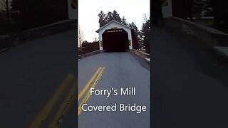 Crossing Forry's Mill Covered Bridge in Lancaster County Pennsylvania on a Honda Grom