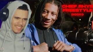 HE CRAZY🔥Digga D - Chief Rhys Freestyle (REACTION)
