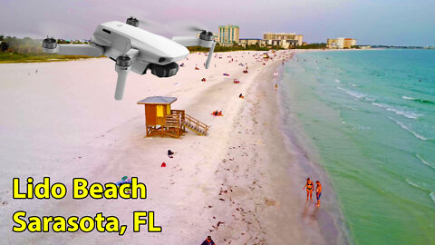 Lido Beach Sunset - drone 4K