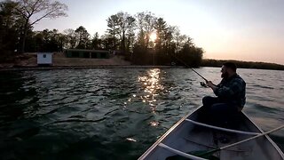 smallmouth bass in the canoe